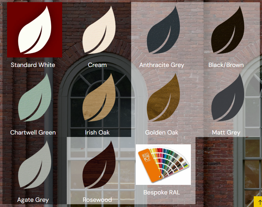 timber sash windows colour range